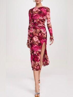 Free People Gianni Long Sleeve Stretch Mesh Bodycon Dress Women’s Size XS